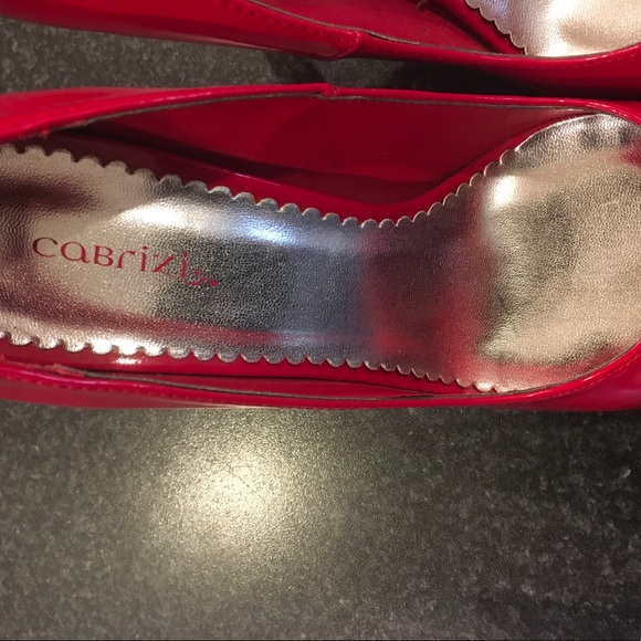 Red Stiletto Pumps - 8.5, 4” Heels - Picture 6 of 8